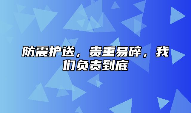 防震护送，贵重易碎，我们负责到底