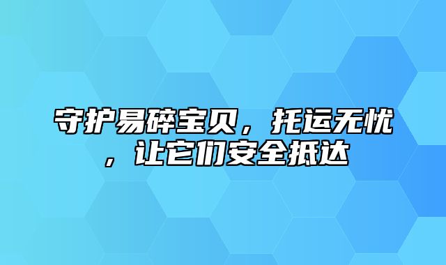 守护易碎宝贝，托运无忧，让它们安全抵达